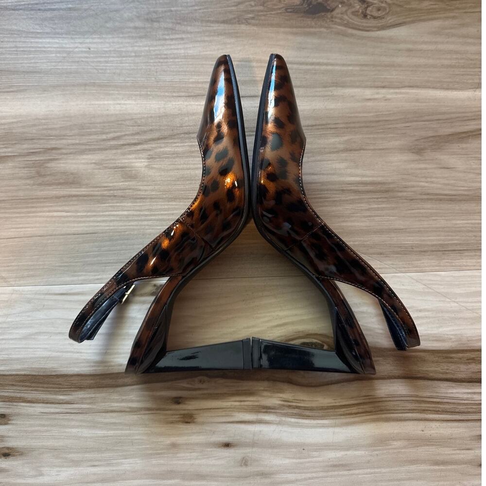 Marc Fisher Leopard Print Pointed Toe Slingback Heels Women's Size 6.5M - Picture 12 of 14